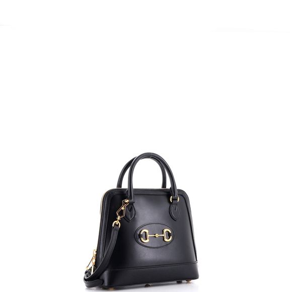 Very Good Gucci Horsebit 1955 Black Leather Bag Small - Picture 2 of 8